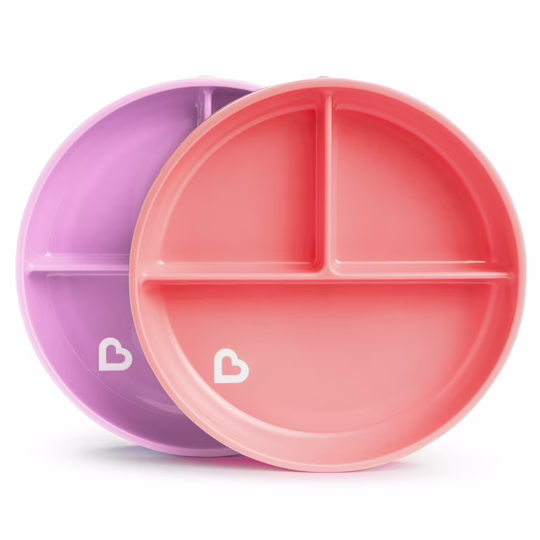 Munchkin Stay Put Silicone Plates 2-Pack